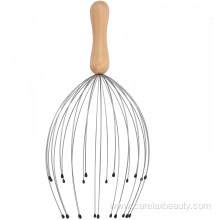 Wooden handle head massage head massager spider